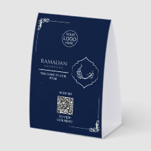 Sinal de Mesa Código QR Ramadan Kareem Personaliza