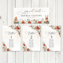 Sinal de Mesa de Cabeça de Pinecone Vermelho Inver