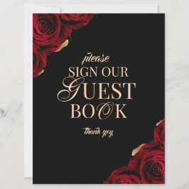 Sinal de Mesa de Casamento Livro de Hóspedes Borgo