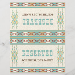 Sinal de mesa de casamento tribal do boho do sul