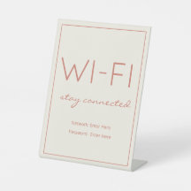 Sinal de Mesa de Convidado Wi-Fi da Faixa Costeira