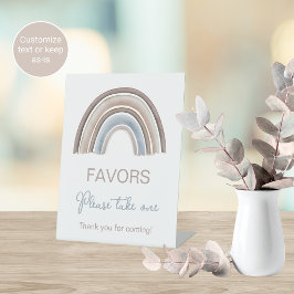 Sinal de Mesa de Favor de Chuveiro de Bebê Arco-ír