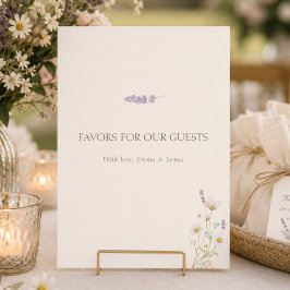 Sinal de Mesa de Lembranças de Casamento de Flores