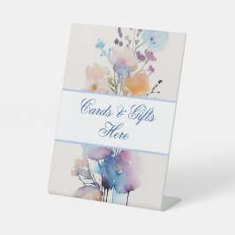 Sinal de mesa de presente de casamento Cartões e P