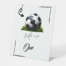 Sinal de mesa para amantes de futebol