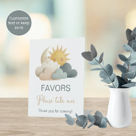 Sinal de Mesa para Favors de Chuvinha de Bebê Sol