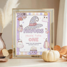 Sinal de Mesa Pastel Ghost Favors 8x10