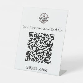 Sinal de Mesa QR do Cardápio do Restaurante