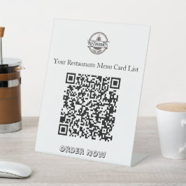 Sinal de Mesa QR do Cardápio do Restaurante