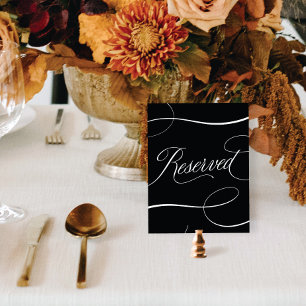 Sinal de Mesa Reservado de Casamento de Script Pre