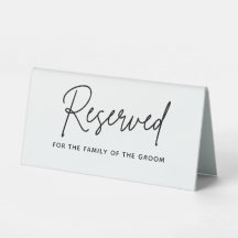 Sinal de Mesa Reservado Simples, Moderno e Minimal