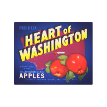 Sinal de Metal do Rótulo de Taxa de Maçã Vintage