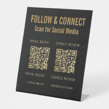 Sinal de Mídia Social e Avaliação Dual QR Moderno