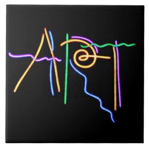 Sinal de néon da arte