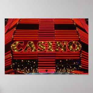 Sinal de neon vermelho em Las Vegas poster