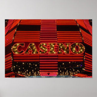 Sinal de neon vermelho em Las Vegas poster