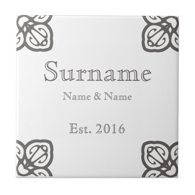 Sinal de nome da família espanhola (Frente)