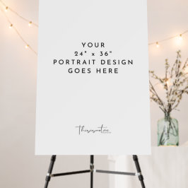 Sinal de núcleo de espuma vertical de 24x36" com M