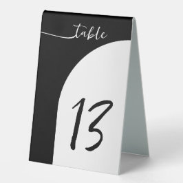 Sinal de Número da Tabela de Arcos Brancos Pretos 