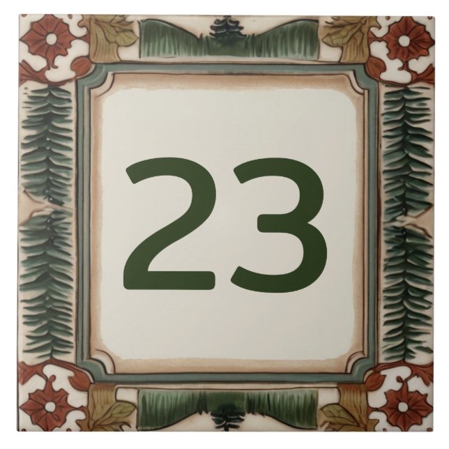 Sinal de Número de Casa Personalizado Floresta em  (Frente)