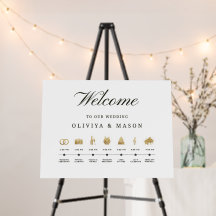 Sinal de Ordem de Eventos de Casamento Elegante e