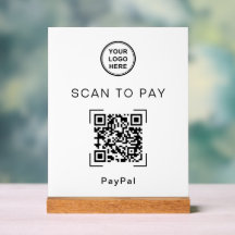 Sinal de Pagamento de Código QR Moderno para Balcã