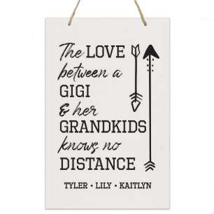 Sinal de parede de 8" x 12" do Wireless Gigi