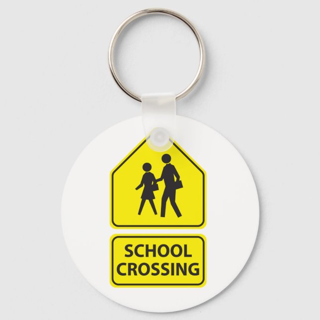 Sinal de passagem escolar Chaveiro (Frente)