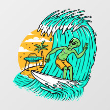 Sinal de Paz alienígena Surfing OFO (OVNI) Estacio