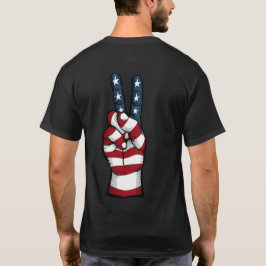 Sinal de Paz Americano, Estrelas e Camiseta Stripe
