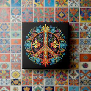 Sinal de Paz Colorido 70s 60s