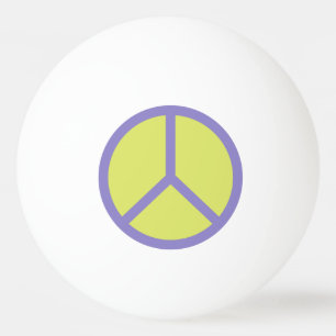 Sinal de paz colorido bolas de ping pong personali
