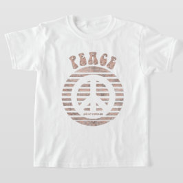 Sinal de paz com camisa T em círculo estressado