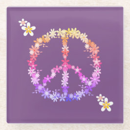 Sinal de paz com flores coloridas