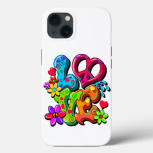 Sinal de Paz Contra Guerra Hippy Love Case-Mate i
