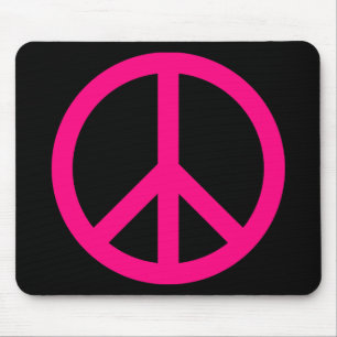 Sinal de paz cor-de-rosa Mousepad