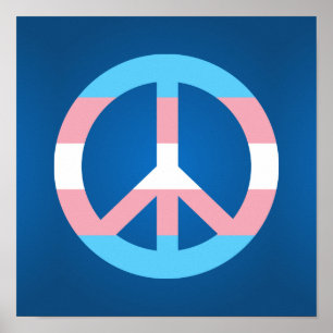 Sinal de paz de marca transgênero poster