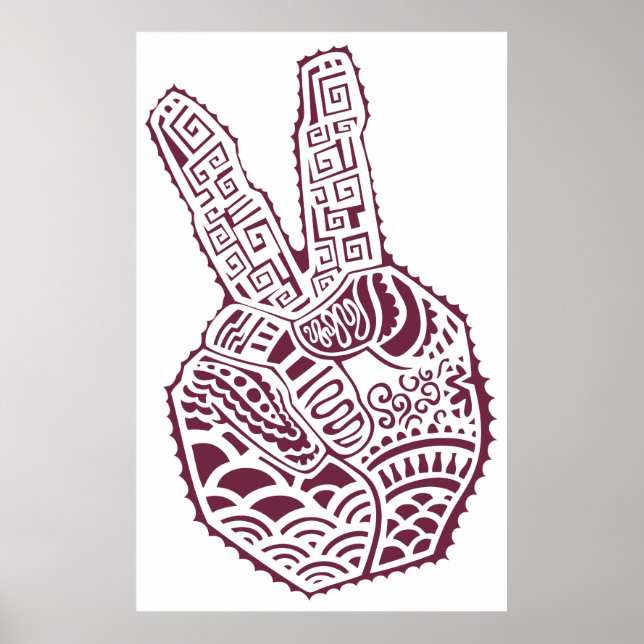 Sinal de Paz Henna Tat Poster (Frente)