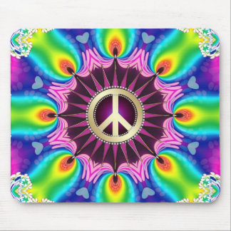 Sinal de paz Mousepad da luz do amor do arco-íris