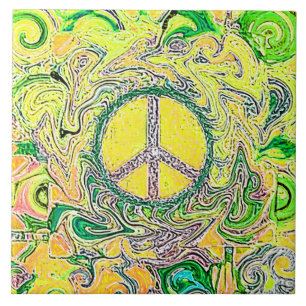 Sinal de Paz Psychedelic Groovy Trippy Fine