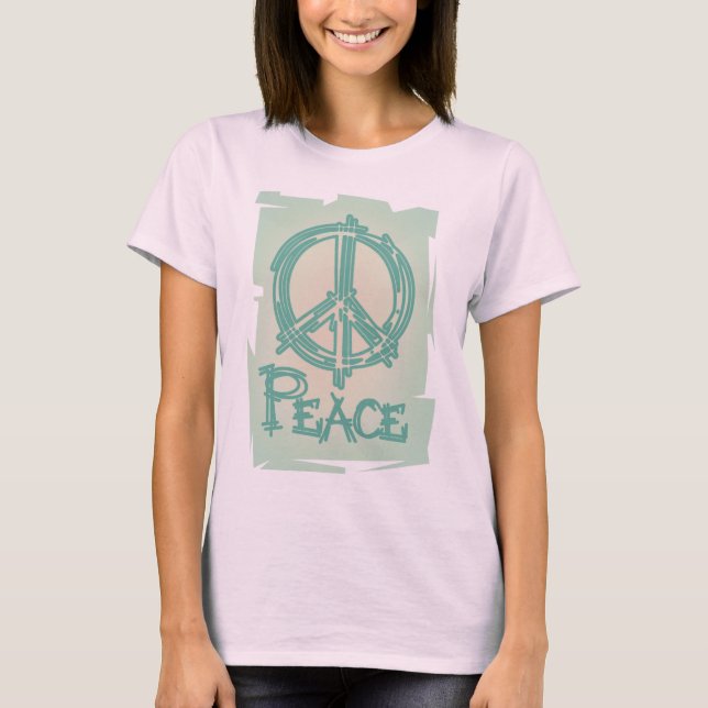 Sinal de Paz Senhoras Camisa de Capa Longa (Frente)