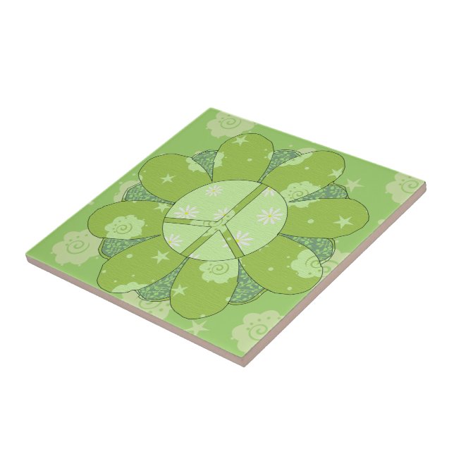 Sinal de paz verde da flor (Lateral)