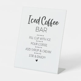 Sinal de Pé para Barra de Café Gelado