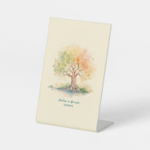 sinal de pedestal da árvore futurista