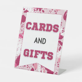 Sinal de pedestal das placas e presentes de Chá de