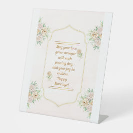 Sinal de pedestal de casamento elegante - Personal