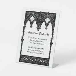 Sinal de pedestal de cocktails exclusivos