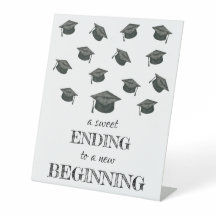 Sinal de Pedestal de festa de formatura