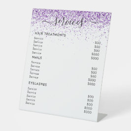 Sinal de pedestal de salão roxo brilhante de luxo