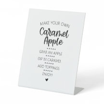 Sinal de Pedestal do Bar da Apple Caramel